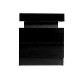 Levede Bedside Tables Side Table 2 Drawers Black-1910113068461985793
