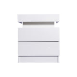 Levede Bedside Tables RGB LED Side Table White-1910113068625563649