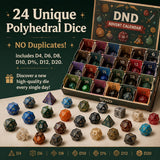 24-Day Christmas Dice Advent Calendar Polyhedral Dice Set