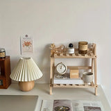 NNETM Clutter-Free and Chic: Wooden 2-Tiers Desktop Organizer Shelves