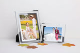 NNETM 2pcs Crystal Glass Photo Frames – Desktop Display Picture Frames