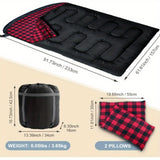 NNETM 2 Person Double Sleeping Bag for Camping (220x150cm)