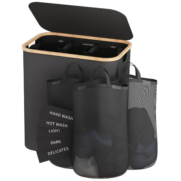 NNETM Laundry Basket with Lid & Bags