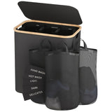 NNETM Laundry Basket with Lid & Bags