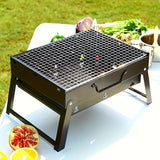 NNETM Portable Folding Charcoal BBQ Grill - Stainless Steel Outdoor Camping Stove
