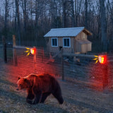 NNETM Solar-Powered Security Alarm Light with 129dB Gunshot and Dog Barking Sounds