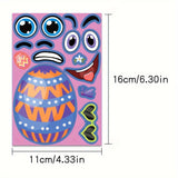NNETM 8pcs Easter Cartoon Stickers Waterproof for Journals & Laptops