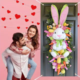 NNETM 2D Flat Easter Bunny Wall Hanging Decoration