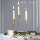 3 Metal Candle Holders, L French Golden 3-Piece Set