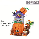NNETM Spooky Pumpkin House Mini Building Brick Toy