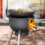 NNETM Portable Cast Iron Firewood Stove for Outdoor Cooking