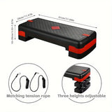 NNETM Adjustable Sports Fitness Pedal with Pull Rope - 81cm, Black and Red