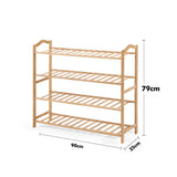 Levede Bamboo Shoe Rack Storage Wooden-1910113026380533762
