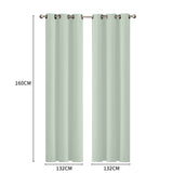 2x Blockout Curtains Panels 3 Layers Green-1910113266256973826