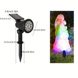 Solar 9LED Landscape Spotlight 235MM colored light