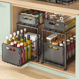 NNETM 2-Tier Under Sink Storage Rack with Drawers