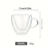 NNETM Heart Couple Cup Insulated Glass Mug