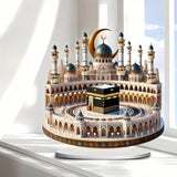 NNETM Bohemian Crystal Mecca Mosque Tabletop Decoration