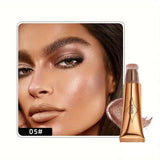 NNETM Waterproof Highlighter Contour Creamy Liquid Stick Cushion - All-in-One Contour, Blush, and Highlight Makeup
