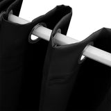 2x Blockout Curtains Panels 3 Layers Black-1910113266756096003