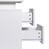 Levede Bedside Tables RGB LED Side Table White-1910113068625563651