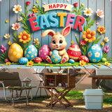NNETM Easter Bunny Eggs Banner Polyester Decoration