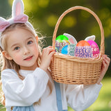NNETM 4pcs Plastic Easter Eggs with Butter Slime Toys