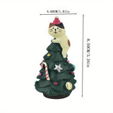 Resin Santa Cat Christmas Miniature Ornaments for Desktop