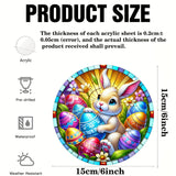 NNETM Easter Bunny Suncatcher Round Acrylic Hanging Sign