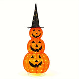 5Ft Orange 3-Layer Retractable Fabric Pumpkin – Halloween Standing Decoration