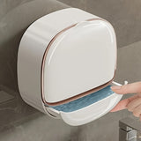 NNETM Easy-Install Wall-Mounted Soap Dish with Lid
