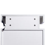 Levede Bedside Tables RGB LED Side Table White-1910113068625563652