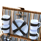 4 Person Picnic Basket Willow Baskets-1919892909491097604