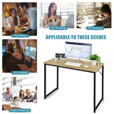 NNECW Modern Simple Style Study Writing Desk Computer Desk with Heavy Duty Steel Frame