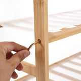 Levede Bamboo Shoe Rack Storage Wooden-1910113026380533764