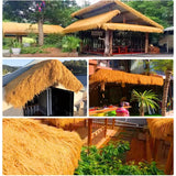 NNETM Artificial Thatch Plastic Thatch Roll - Mexican Palm Style - 100x100cm