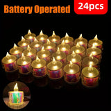 NNETM Radiant Glow: Set of 24 LED Electronic Candles