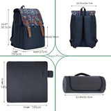 NNETM Insulated Picnic Backpack Set for 4 with Blanket