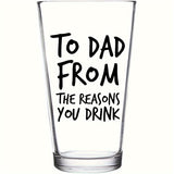 NNETM Large 500ml U-Shaped Glass Beer Cup with Letter Print