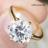 Sterling Silver Moissanite Ring – 1, 2 & 3 Carat Six-Prong Engagement & Couple Ring