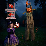 NNETM Pumpkin Head Pendant Halloween Decor with Sound and Lights