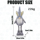 NNETM Standing Easter Bunny Gnome Plush Figurine