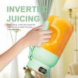 Portable Rechargeable Juicer Blender with 10 Stainless Steel Blades