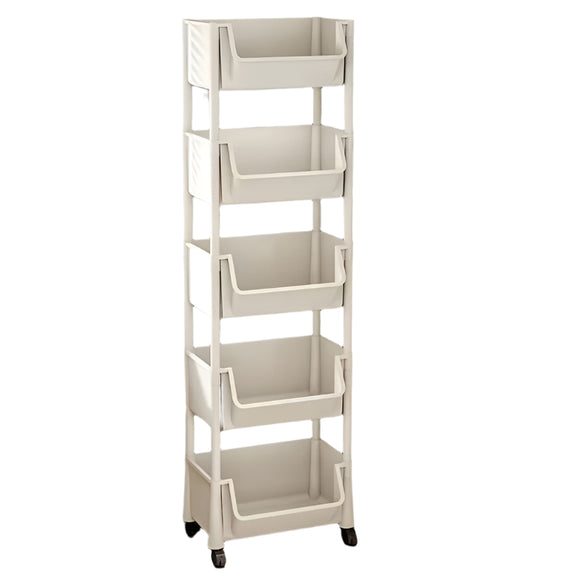 NNETM Mobile Bookshelf Office Cart (5-Tier)