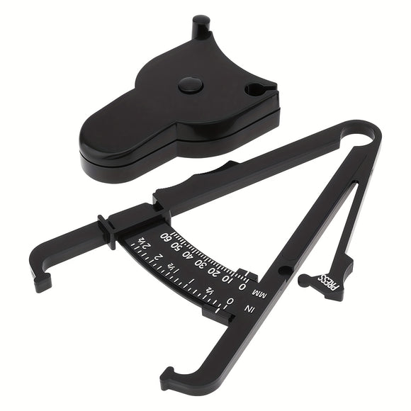 NNETM Portable Body Fat Caliper and Tape Measure Set(Black)