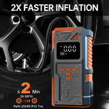 NNETM Mini Air Compressor Pump Digital Display Tire Inflator
