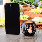 A Pair of Dancing Skeleton Couple Candlesticks for The Day of The Dead, Featuring Two Glass Halloween Party Decorations with Sugar Skulls And Floral Designs. Ideal for Haunted House Themes, Studios, Weddings, Christmas, Easter, Thanksgiving