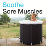 NNETM 1Pc Freestanding Ice Bath Tub for Fitness Recovery(Black)