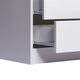 Levede Bedside Tables RGB LED Side Table White-1910113068625563653