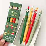 4pcs Christmas Series Cartoon Gel Pen Set